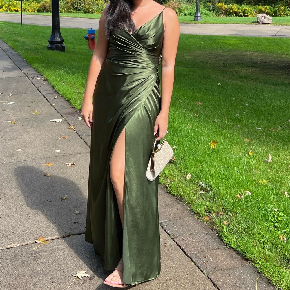 Wedding Guest Formal Charmeuse Dress | David’s Bridal